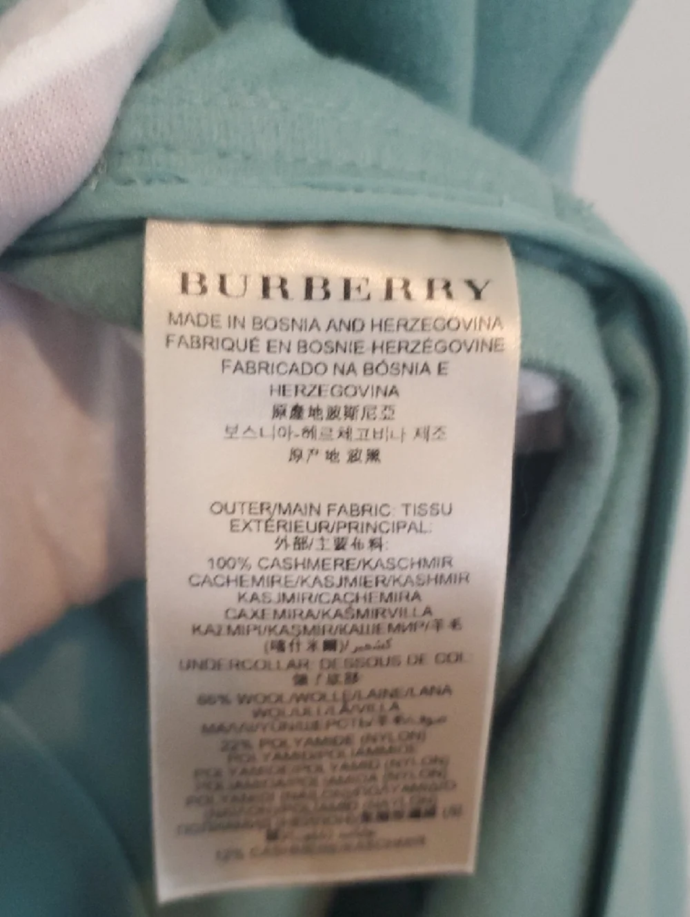 Burberry Mint Green Double-Breasted Trench Coat - Picture 11 of 11